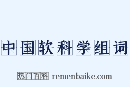 中国软科学组词是什么意思的图片